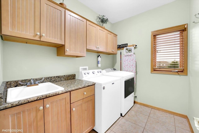 22450 Autumn Dr, Frankfort, IL 60423 - washroom featuring cabinet space, independent washer and dryer, and light tile patterned flooring