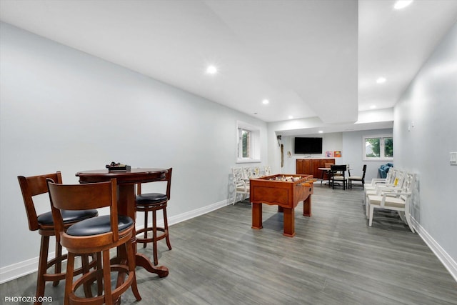22450 Autumn Dr, Frankfort, IL 60423 - rec room with recessed lighting and wood finished floors