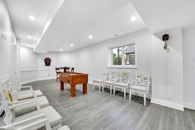 22450 Autumn Dr, Frankfort, IL 60423 - rec room featuring wood finished floors and recessed lighting