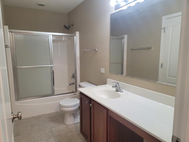 3144 Taunton St Unit 3144, Elgin, IL 60124 - bathroom with vanity, bath / shower combo with glass door, and tile patterned floors
