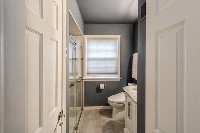 7350 Lavergne Ave, Skokie, IL 60077 - bathroom with a stall shower, tile patterned flooring, and vanity