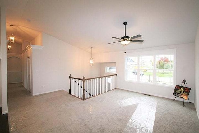 8301 Dylan Dr, Merrillville, IN 46410 - spare room featuring carpet floors and ceiling fan
