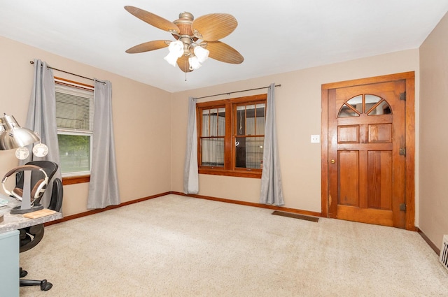 1814 E Washington St, Joliet, IL 60433 - unfurnished office featuring carpet floors and a ceiling fan