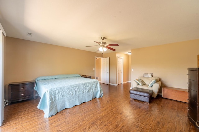 1715 W River St Unit 1715, Dixon, IL 61021 - bedroom with wood finished floors and a ceiling fan