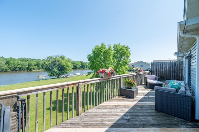 1715 W River St Unit 1715, Dixon, IL 61021 - deck with a water view and a yard