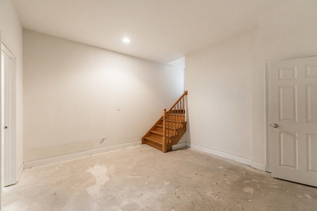 3723 N Nordica Ave, Chicago, IL 60634 - below grade area featuring stairs and recessed lighting