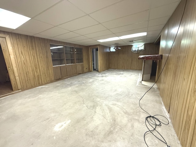 419 S Chase Ave, Lombard, IL 60148 - finished below grade area with a paneled ceiling and wooden walls