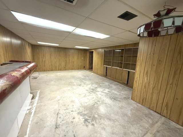 419 S Chase Ave, Lombard, IL 60148 - finished below grade area featuring wood walls and a paneled ceiling