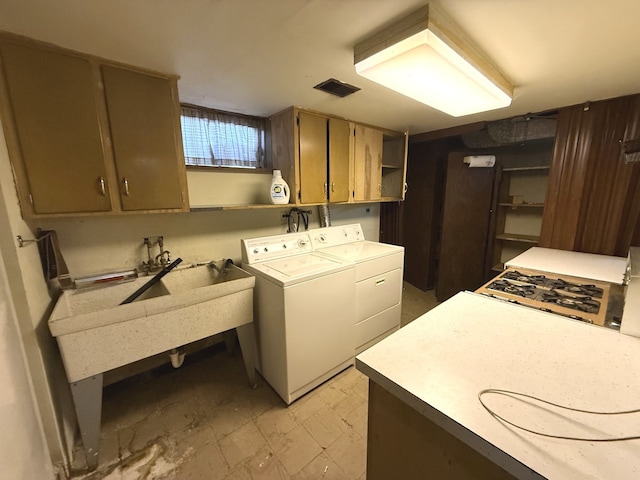 419 S Chase Ave, Lombard, IL 60148 - laundry area featuring cabinet space, light floors, and independent washer and dryer