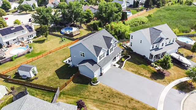 26550 W Old Stage Ln, Channahon, IL 60410 - aerial view of residential area featuring a pool area