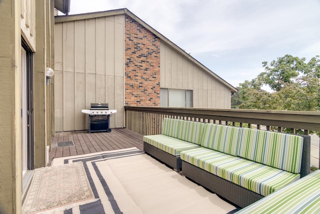 40 Portwine Rd, Willowbrook, IL 60527 - wooden deck featuring an outdoor hangout area and a grill