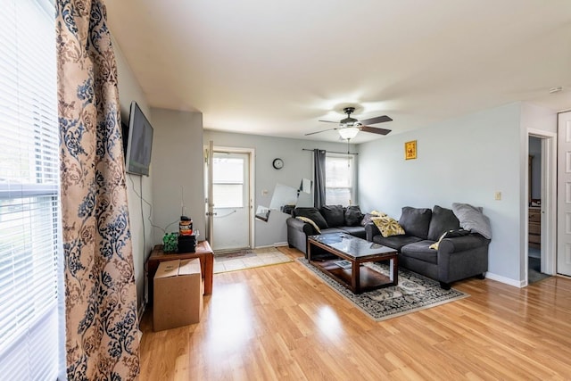 509 Darlene Ln Unit A, Glendale Heights, IL 60139 - living area featuring light wood-style flooring and ceiling fan