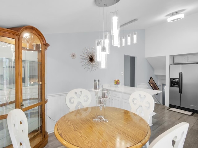 18 E 155th Pl, South Holland, IL 60473 - dining space featuring wood finished floors and a wainscoted wall