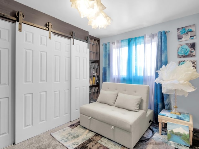 18 E 155th Pl, South Holland, IL 60473 - living area featuring a barn door