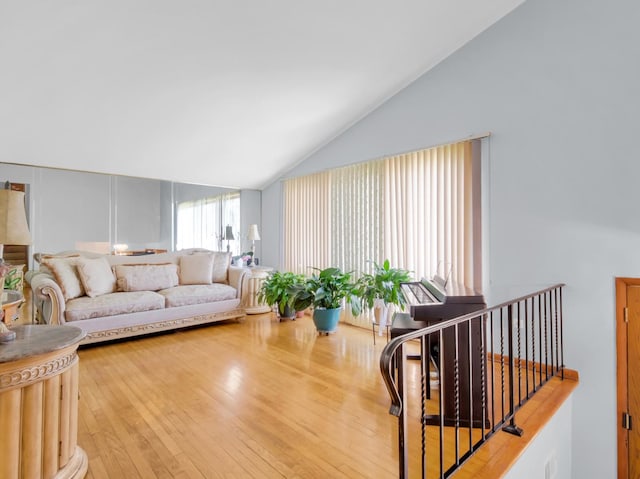 18 E 155th Pl, South Holland, IL 60473 - living area featuring vaulted ceiling and wood finished floors