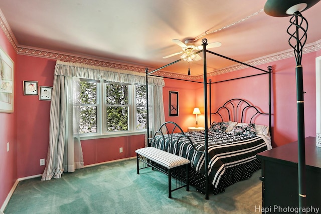 36 S Pistakee Lake Rd, Fox Lake, IL 60020 - carpeted bedroom with baseboards and ornamental molding