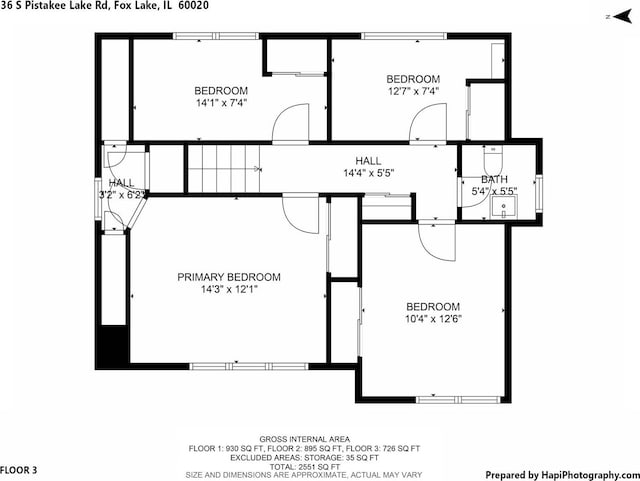 36 S Pistakee Lake Rd, Fox Lake, IL 60020 - view of floor plan / room layout