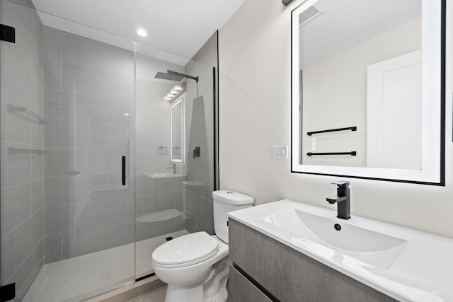 13741 S 85th Ave, Orland Park, IL 60462 - full bathroom featuring a shower stall, vanity, and recessed lighting