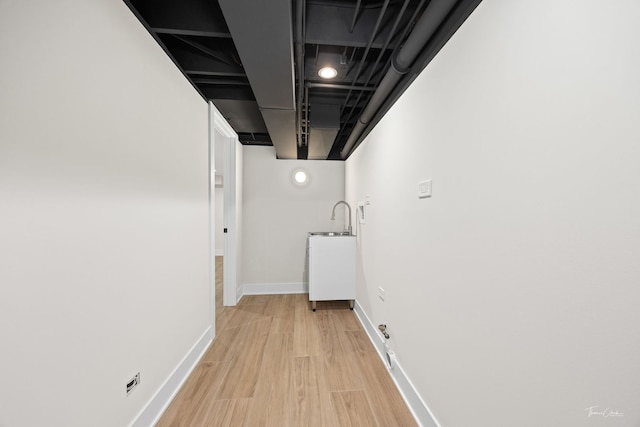 13741 S 85th Ave, Orland Park, IL 60462 - hallway with baseboards and light wood-style floors