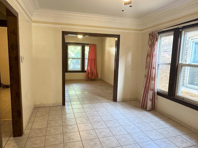 5608 S Spaulding Ave, Chicago, IL 60629 - unfurnished room with crown molding and light tile patterned flooring