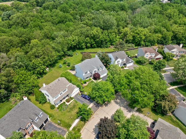 514 Abbeywood Dr, Cary, IL 60013 - aerial perspective of suburban area featuring a forest