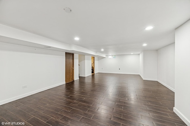 1627 Downing Ave, Westchester, IL 60154 - basement with recessed lighting and dark wood-style flooring