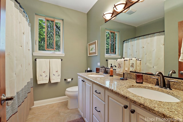 9516 Thousand Oaks Dr, Spring Grove, IL 60081 - bathroom with double vanity and tile patterned flooring