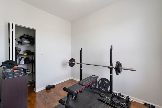 1630 N Avers Ave, Chicago, IL 60647 - exercise room featuring wood finished floors and baseboards