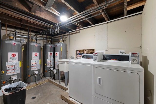 1630 N Avers Ave, Chicago, IL 60647 - washroom featuring independent washer and dryer and water heater