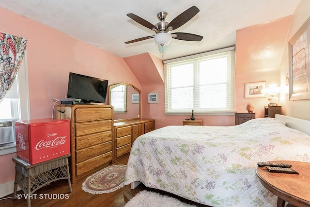 1429 N May St, Joliet, IL 60435 - bedroom with wood finished floors, ceiling fan, and vaulted ceiling