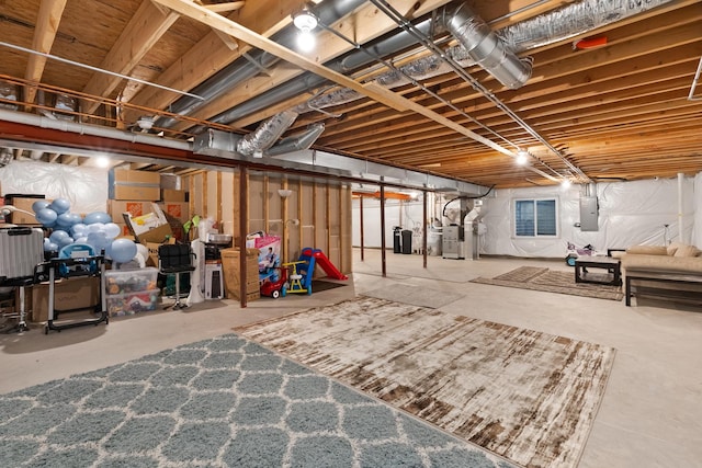 153 N Bend Way, Elgin, IL 60124 - unfinished below grade area featuring electric panel
