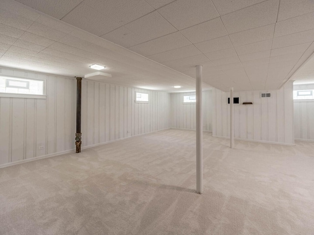 2408 Nathaniel Pl, Evanston, IL 60202 - basement featuring carpet floors and a drop ceiling