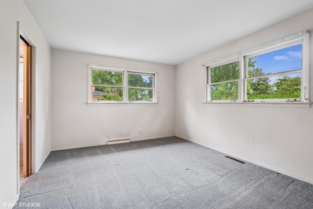 217 Heather Ln, Wilmette, IL 60091 - empty room featuring plenty of natural light, carpet, and a baseboard radiator