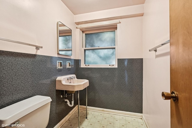 217 Heather Ln, Wilmette, IL 60091 - bathroom with tile patterned floors and toilet