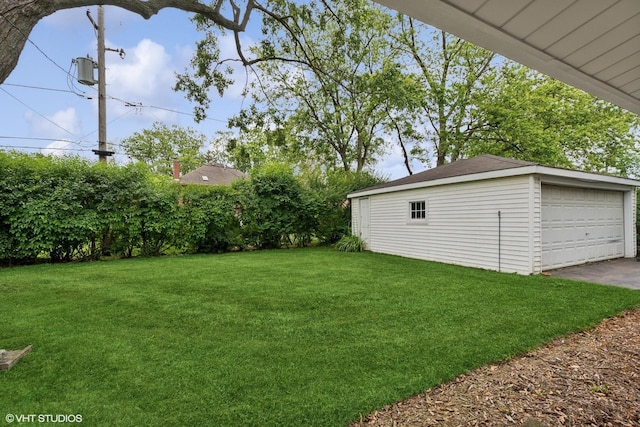 217 Heather Ln, Wilmette, IL 60091 - view of grassy yard with an outbuilding and a detached garage