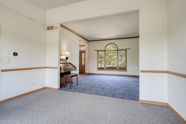 2504 Monterey Dr, Plainfield, IL 60586 - empty room featuring carpet floors and ornamental molding