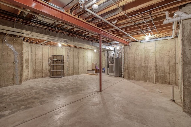 2504 Monterey Dr, Plainfield, IL 60586 - unfinished basement with water heater and heating unit