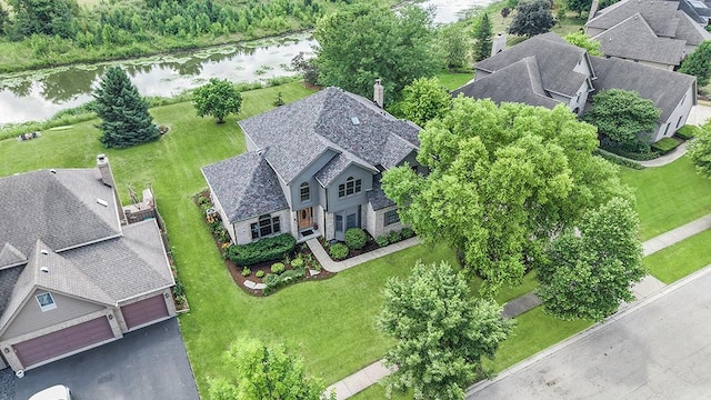 2504 Monterey Dr, Plainfield, IL 60586 - aerial view of residential area with a large body of water