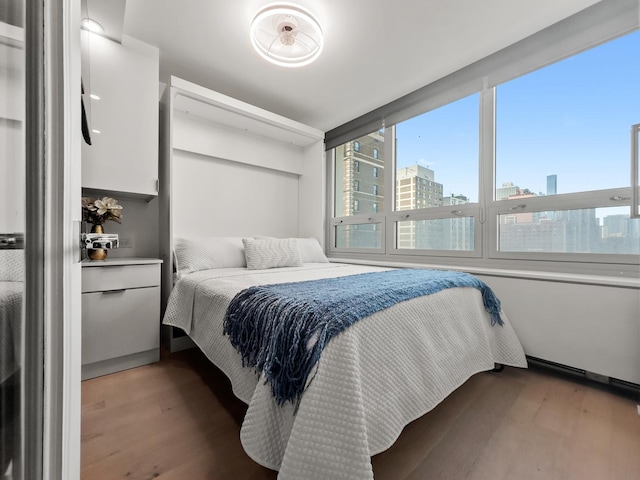 88 W Schiller St Unit 904, Chicago, IL 60610 - bedroom featuring wood finished floors and a city view
