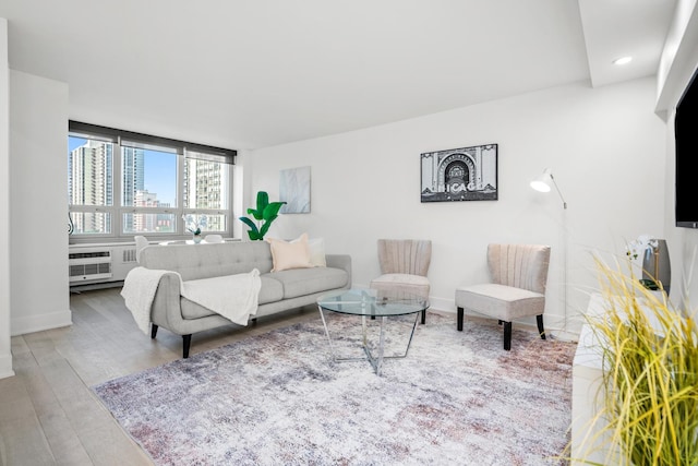 88 W Schiller St Unit 904, Chicago, IL 60610 - living room featuring wood finished floors and recessed lighting