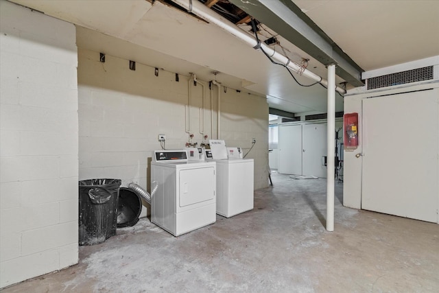 14501 Keystone Ave Unit 8, Midlothian, IL 60445 - unfinished basement featuring washer and clothes dryer