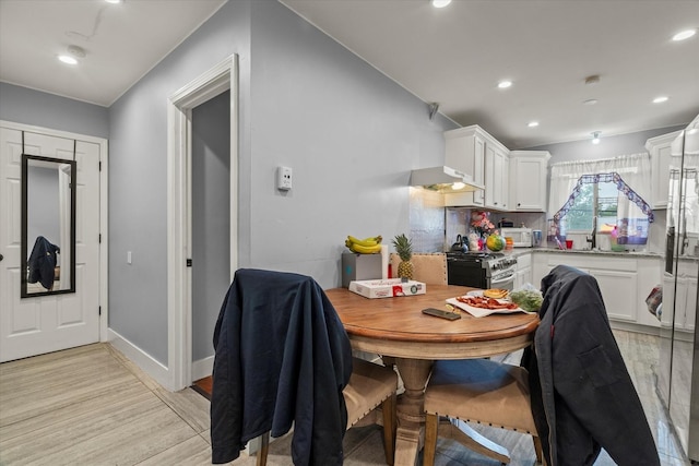14501 Keystone Ave Unit 8, Midlothian, IL 60445 - dining room with light wood-type flooring and recessed lighting