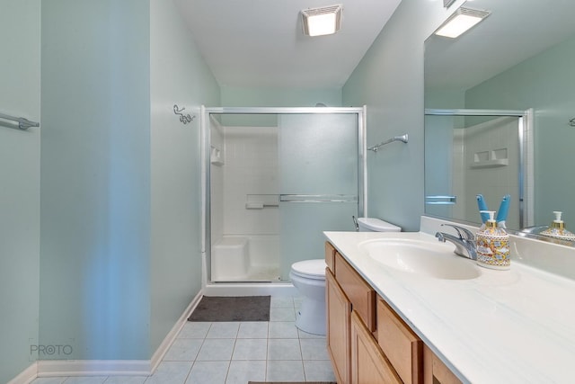 2012 Juniper Ct Unit 2012, Glendale Heights, IL 60139 - full bath featuring vanity, a shower stall, and tile patterned flooring