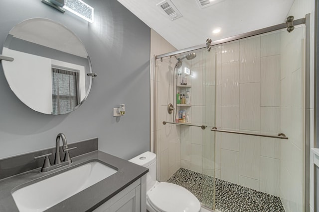 1306 Monroe St, Lake In The Hills, IL 60156 - bathroom featuring a stall shower and vanity