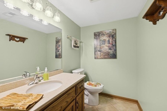 1127 Alpine Ln, Lemont, IL 60439 - bathroom with vanity and tile patterned floors