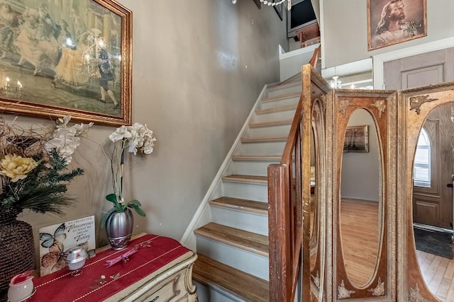 1621 N Central Park Ave, Chicago, IL 60647 - stairs with wood finished floors