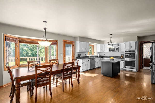 23 Colony Ct, Yorkville, IL 60560 - dining room with healthy amount of natural light and dark wood-style flooring
