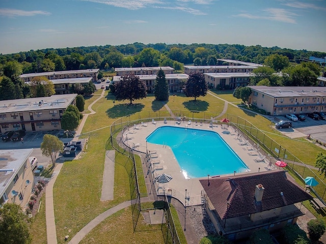 38 King Arthur Ct Unit 14, Northlake, IL 60164 - drone / aerial view of a pool