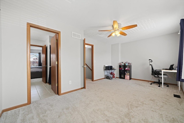 1484 Joshel Ct, Geneva, IL 60134 - home office featuring carpet floors and a ceiling fan
