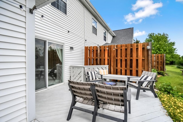 27W415 Providence Ln Unit 103, Winfield, IL 60190 - wooden terrace featuring outdoor lounge area